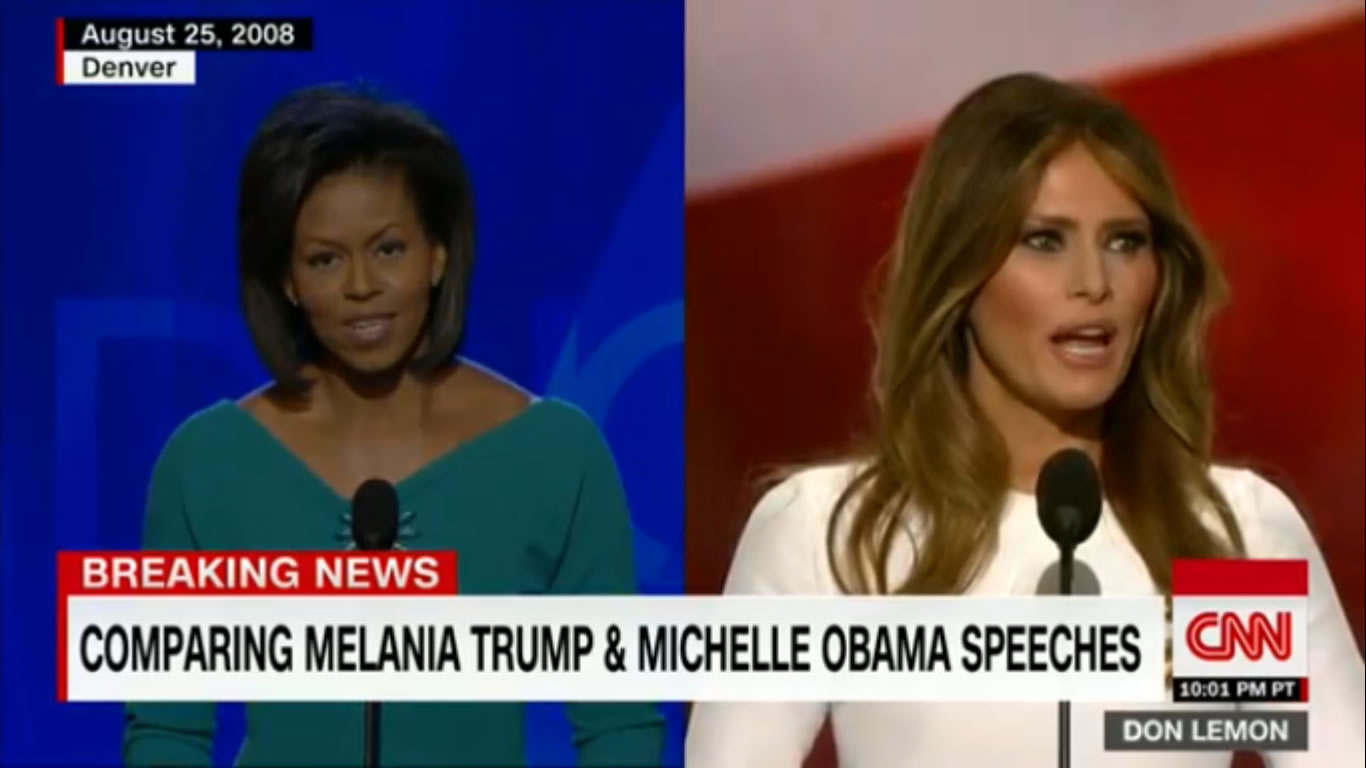 Melania trump and michelle obama side by side comparison